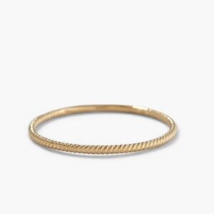 Mejuri 14K Gold Twist Ring Size 5